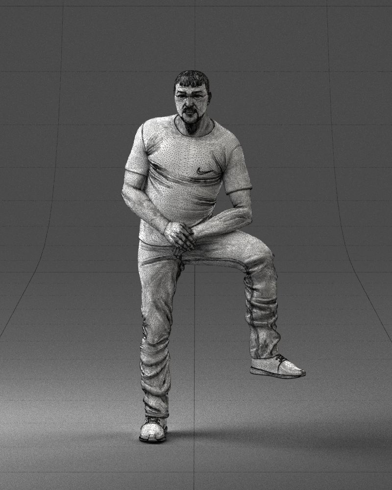 000229 Strong Man in Sitting Pose 1201 3D model_36