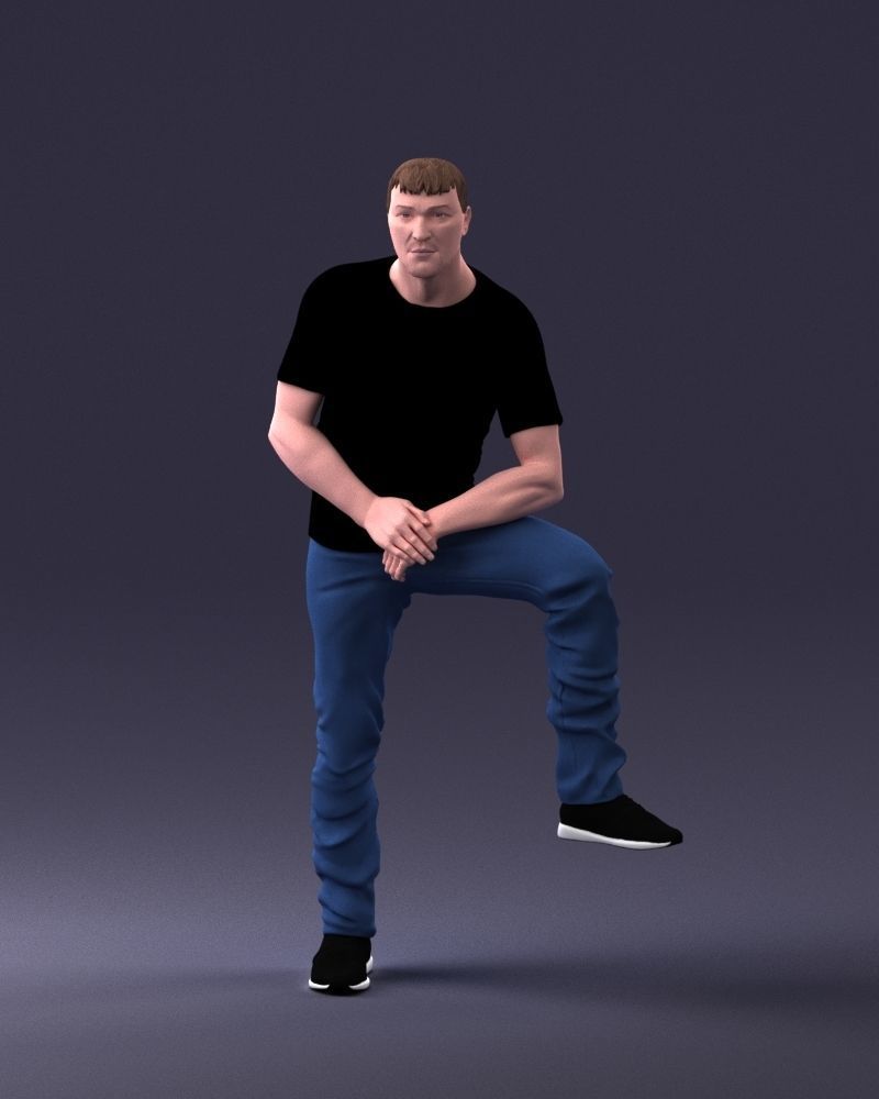 000229 Strong Man in Sitting Pose 1201 3D model_34