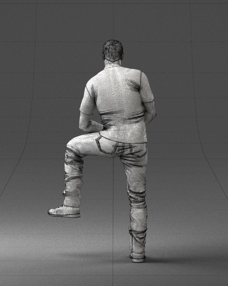 000229 Strong Man in Sitting Pose 1201 3D model_21