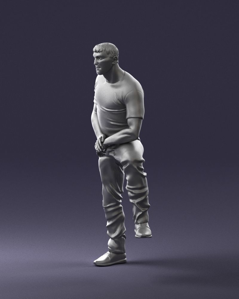 000229 Strong Man in Sitting Pose 1201 3D model_29