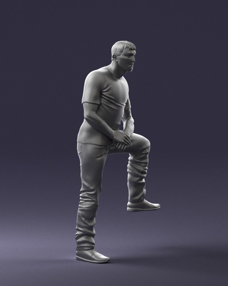 000229 Strong Man in Sitting Pose 1201 3D model_11