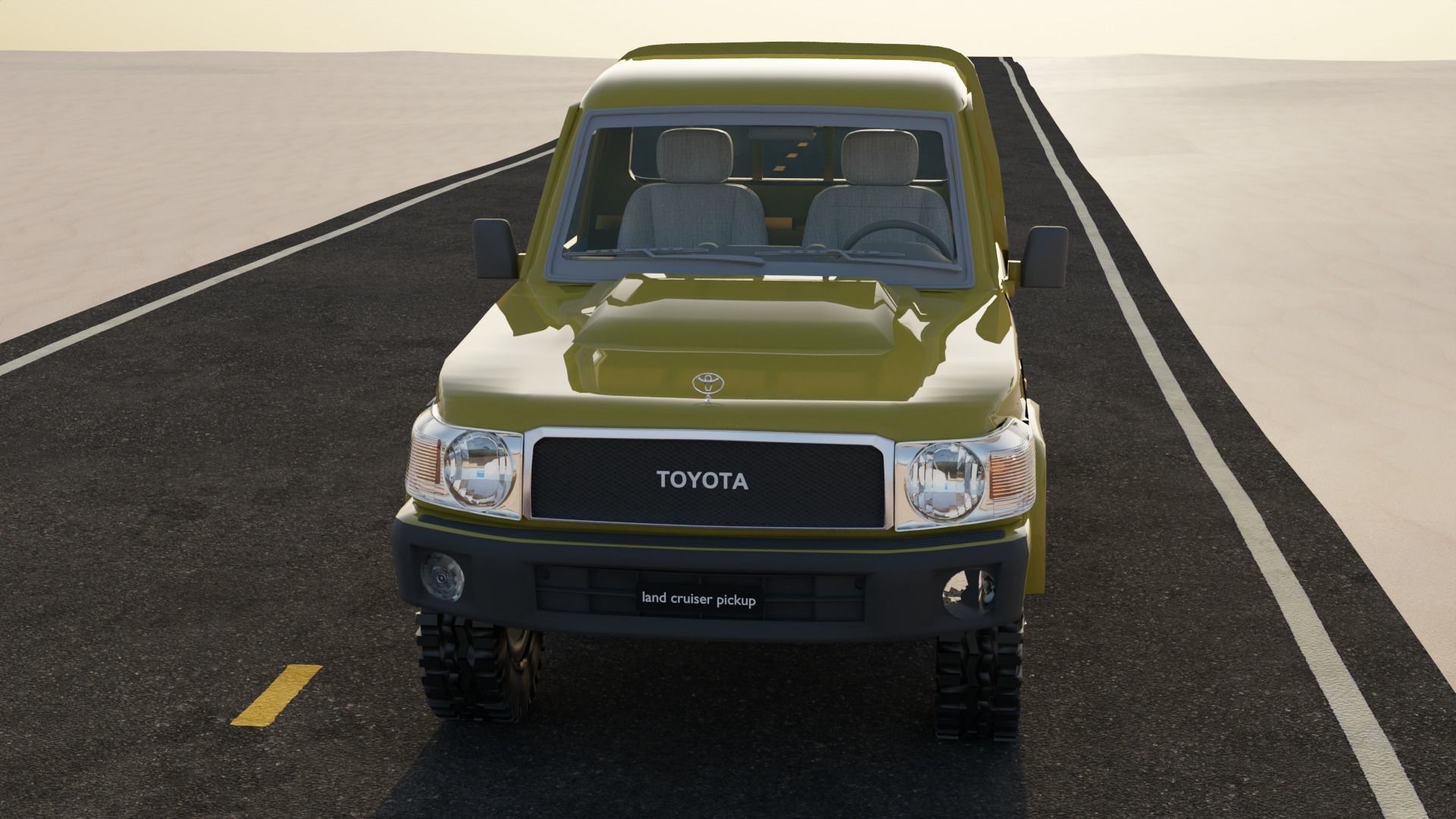 Toyota Land Cruiser Low-poly 3D model_2