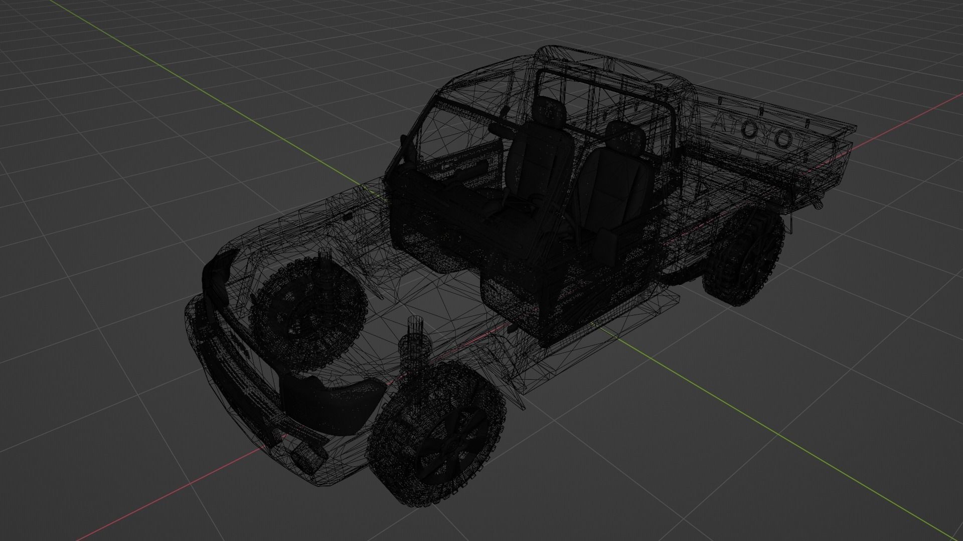 Toyota Land Cruiser Low-poly 3D model_6