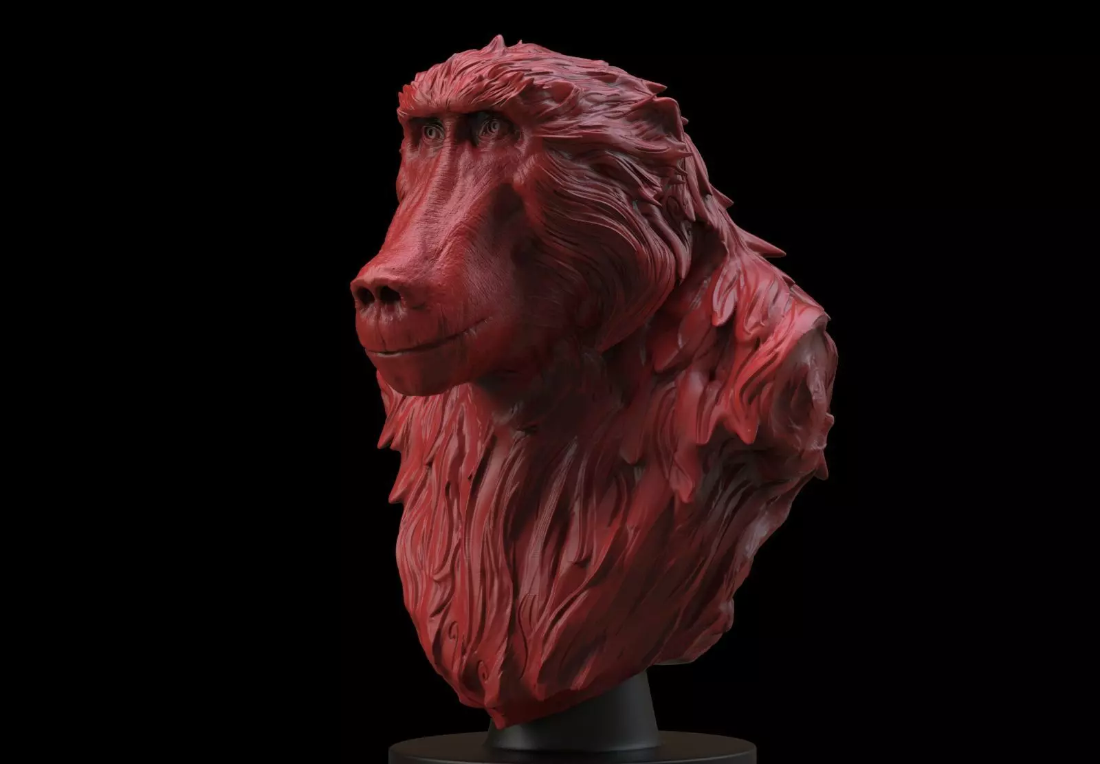 Baboon Bust 3D print model_0
