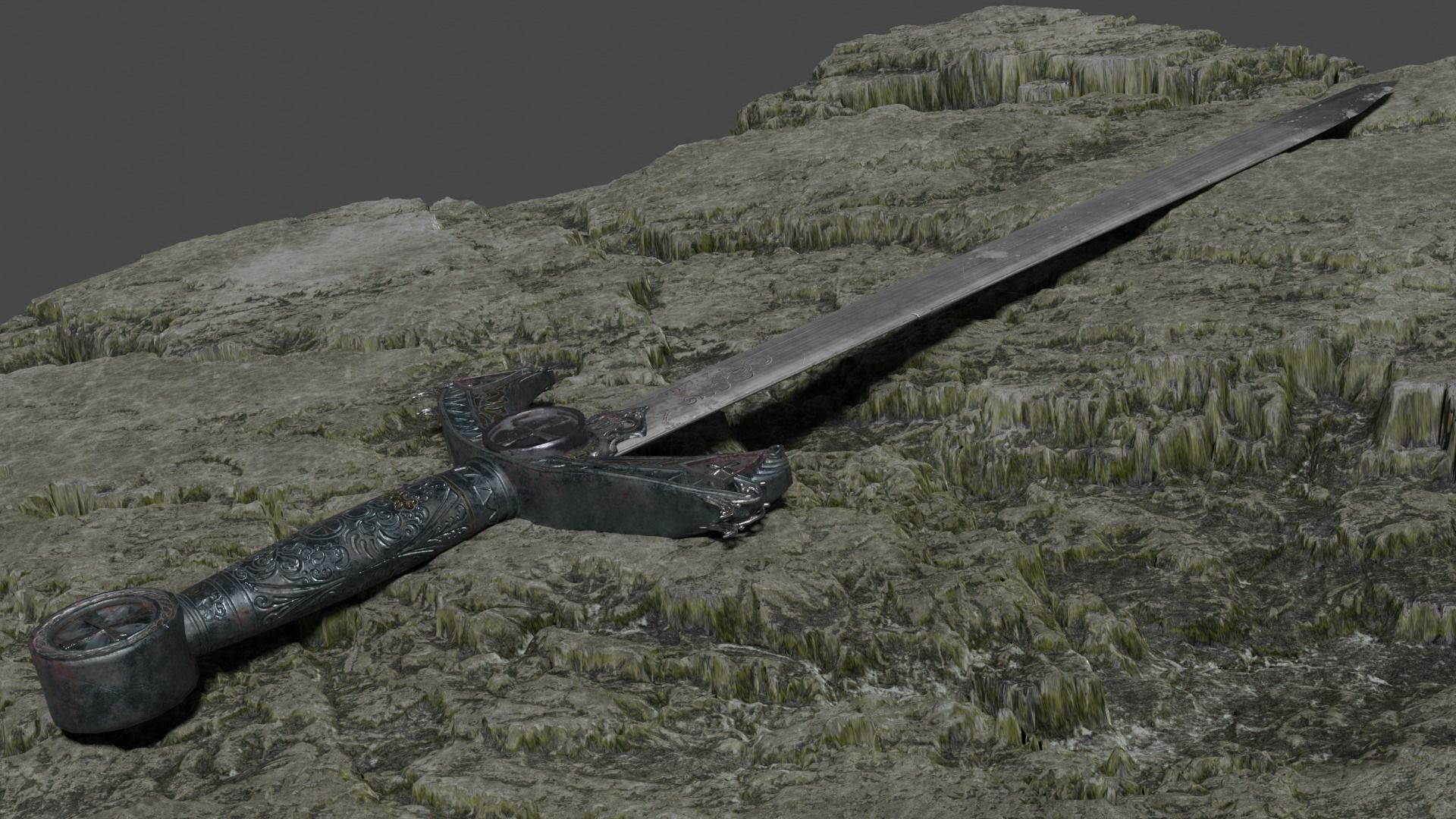 sword Low-poly 3D model_3