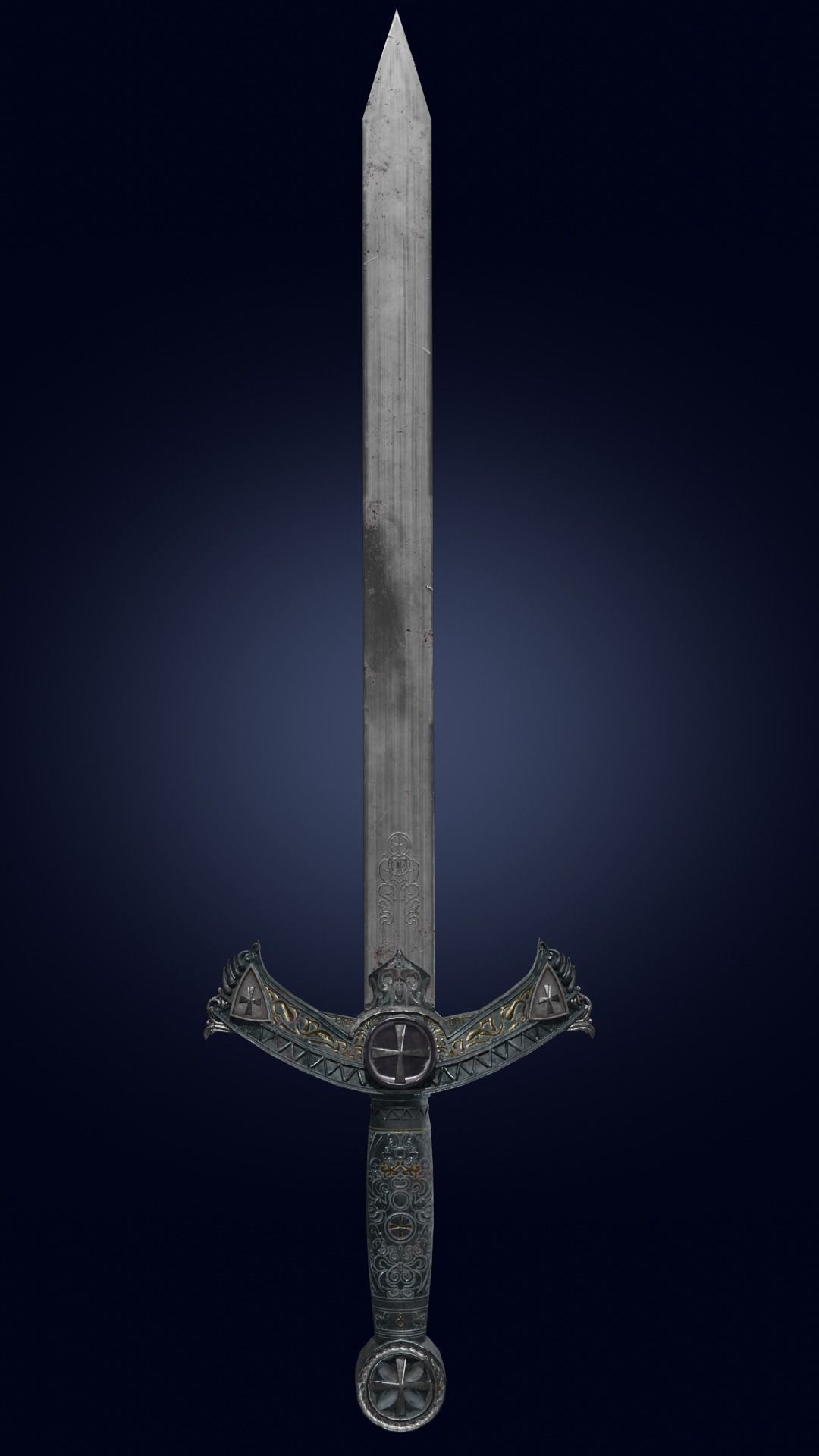 sword Low-poly 3D model_5