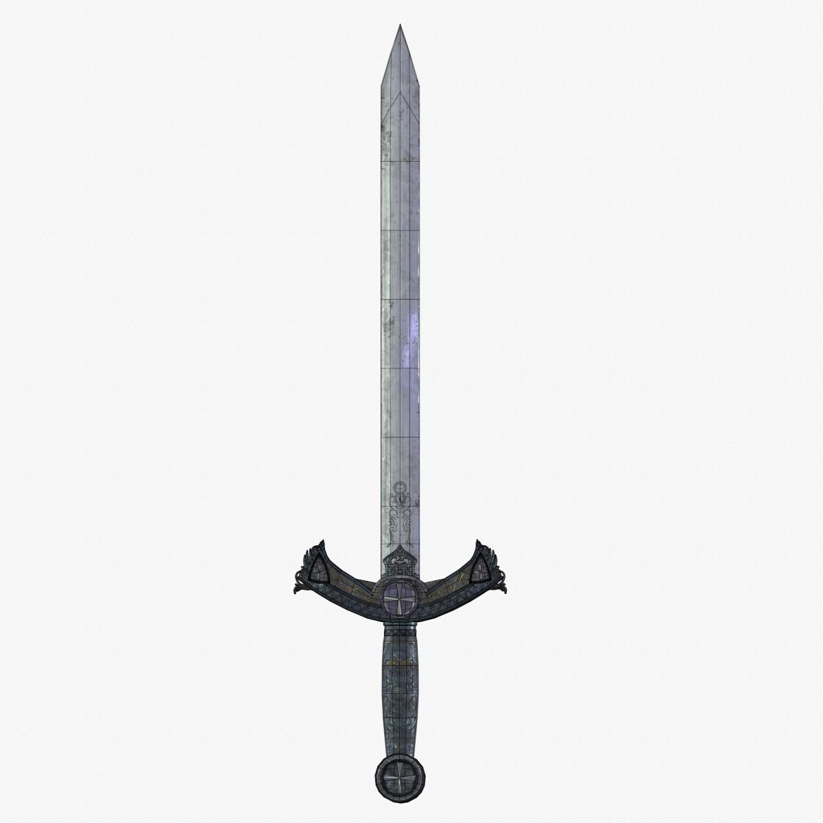 sword Low-poly 3D model_10