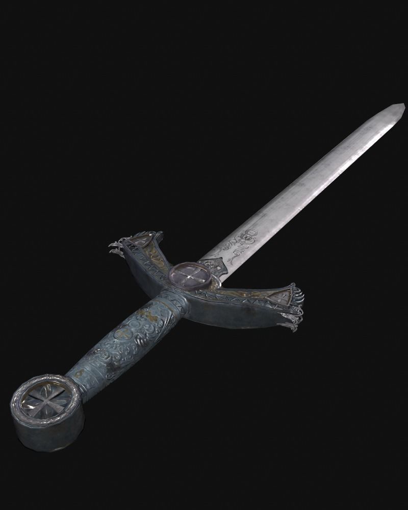 sword Low-poly 3D model_9