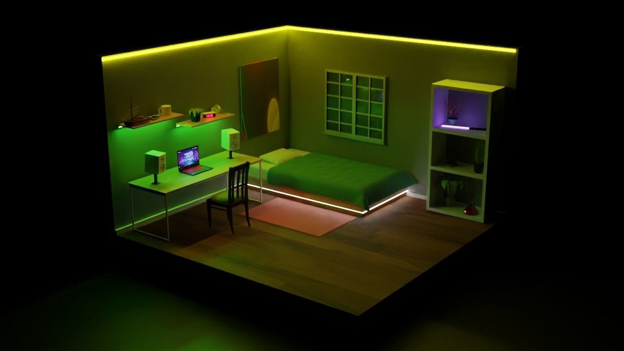 Cool Room NFT Low-poly 3D model_11