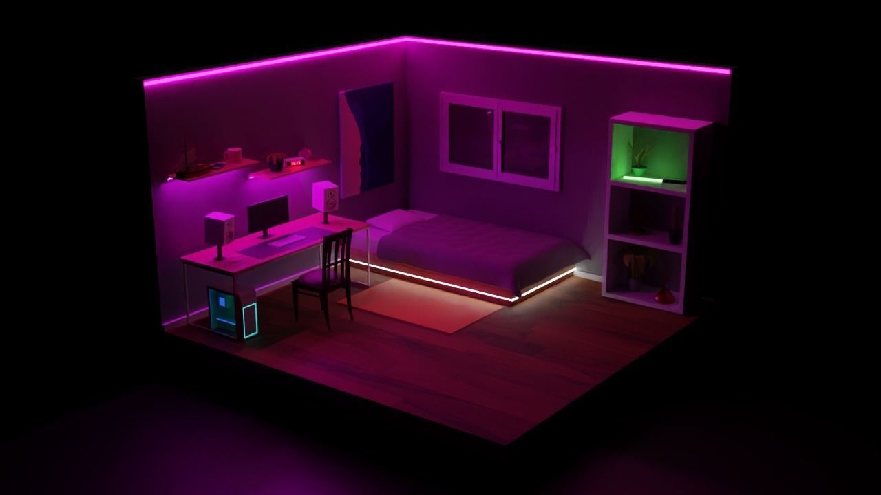 Cool Room NFT Low-poly 3D model_7
