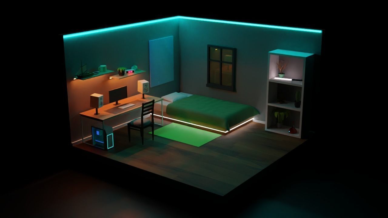 Cool Room NFT Low-poly 3D model_17