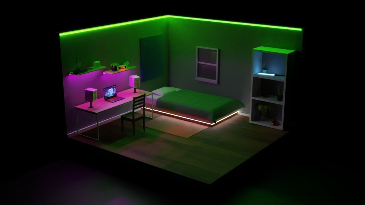 Cool Room NFT Low-poly 3D model_14