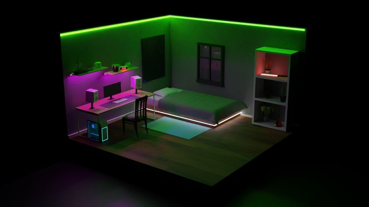 Cool Room NFT Low-poly 3D model_16