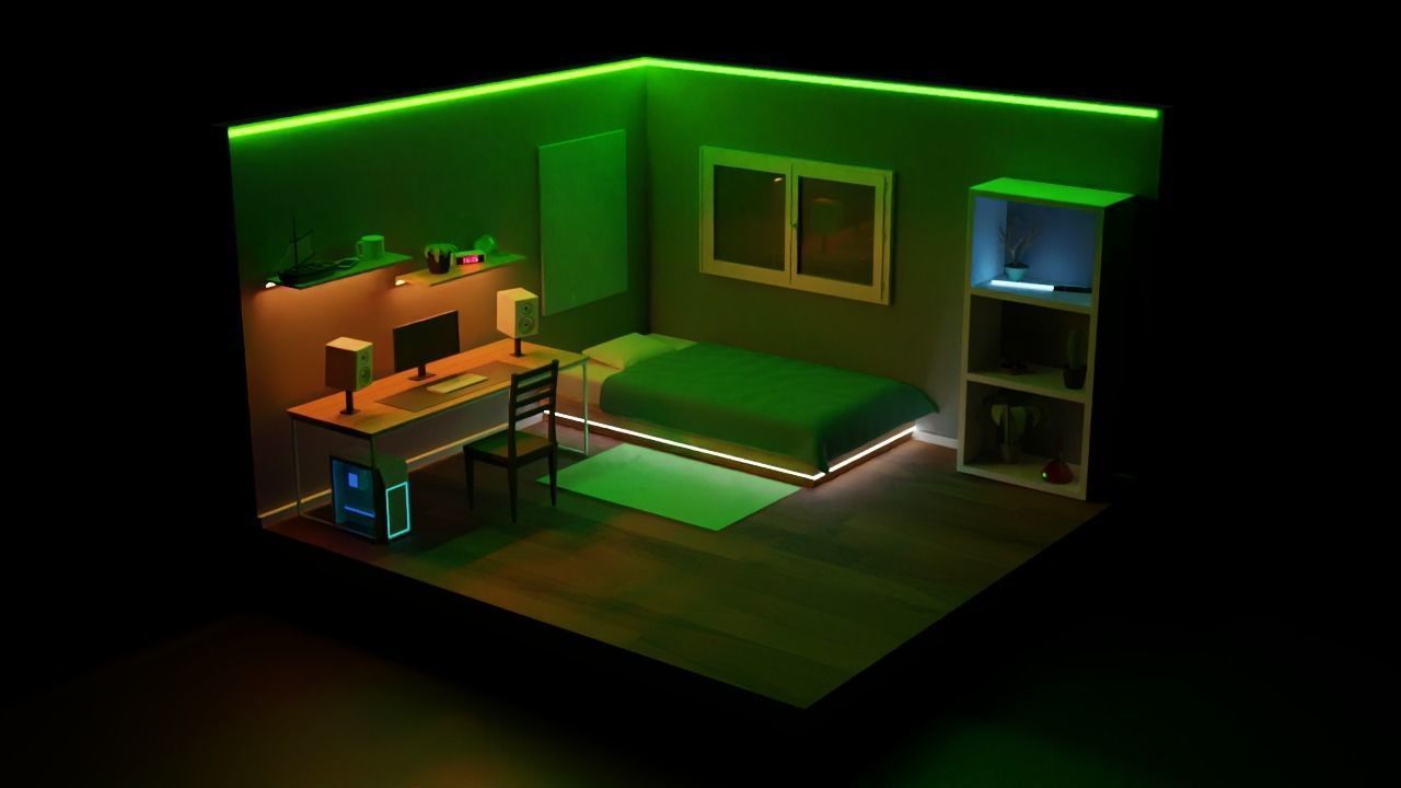 Cool Room NFT Low-poly 3D model_12