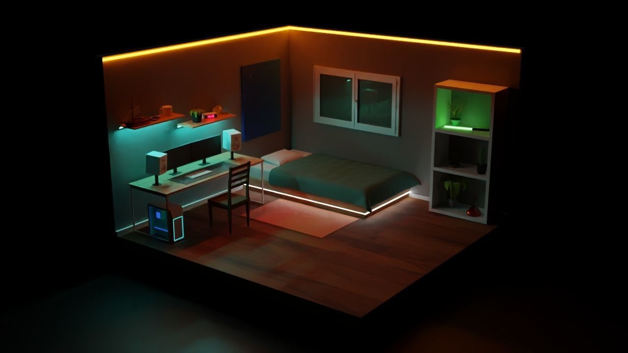 Cool Room NFT Low-poly 3D model_5