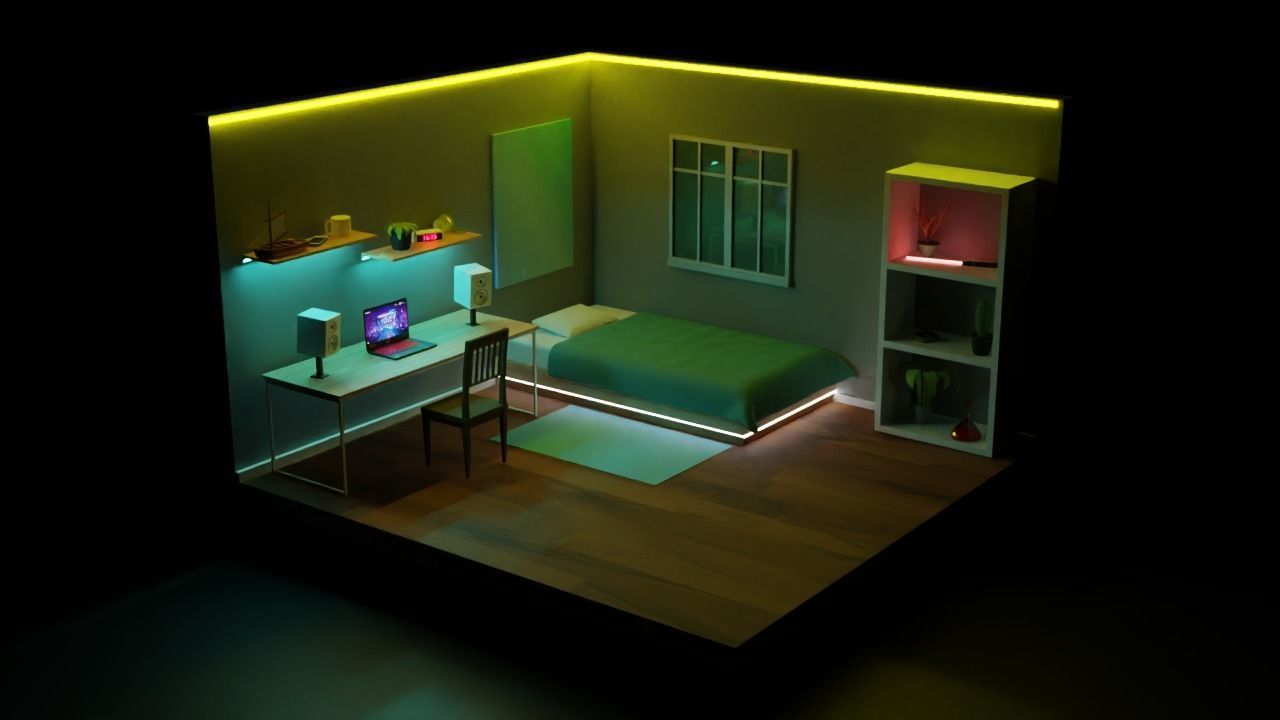 Cool Room NFT Low-poly 3D model_19