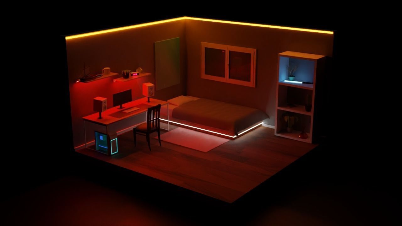 Cool Room NFT Low-poly 3D model_6