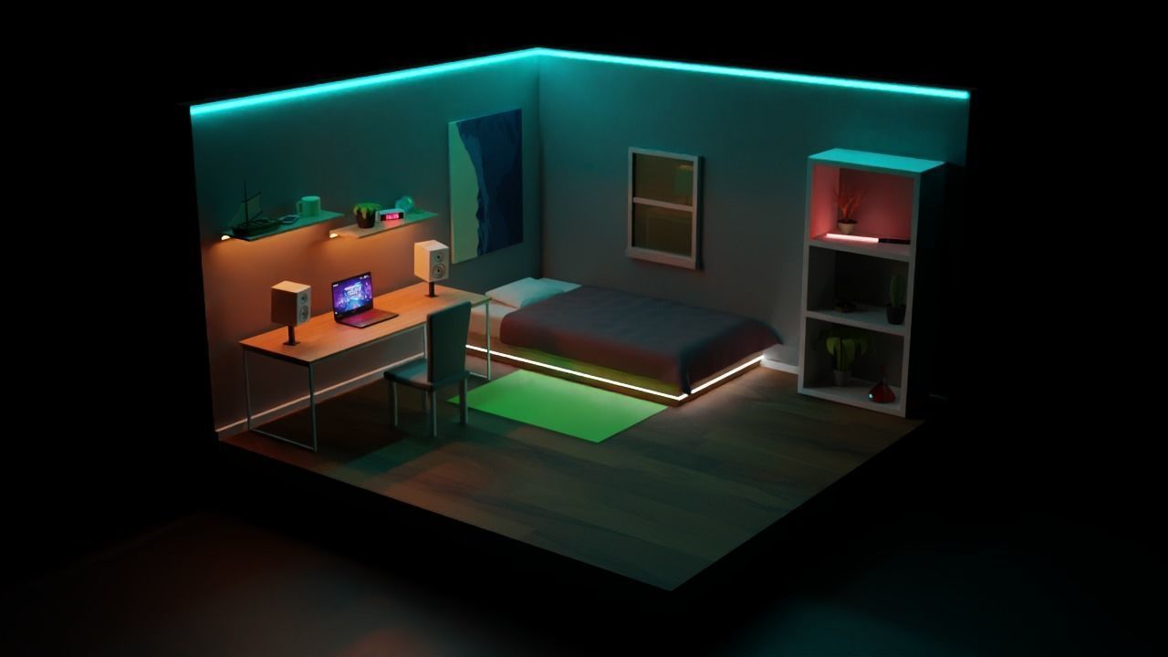 Cool Room NFT Low-poly 3D model_15