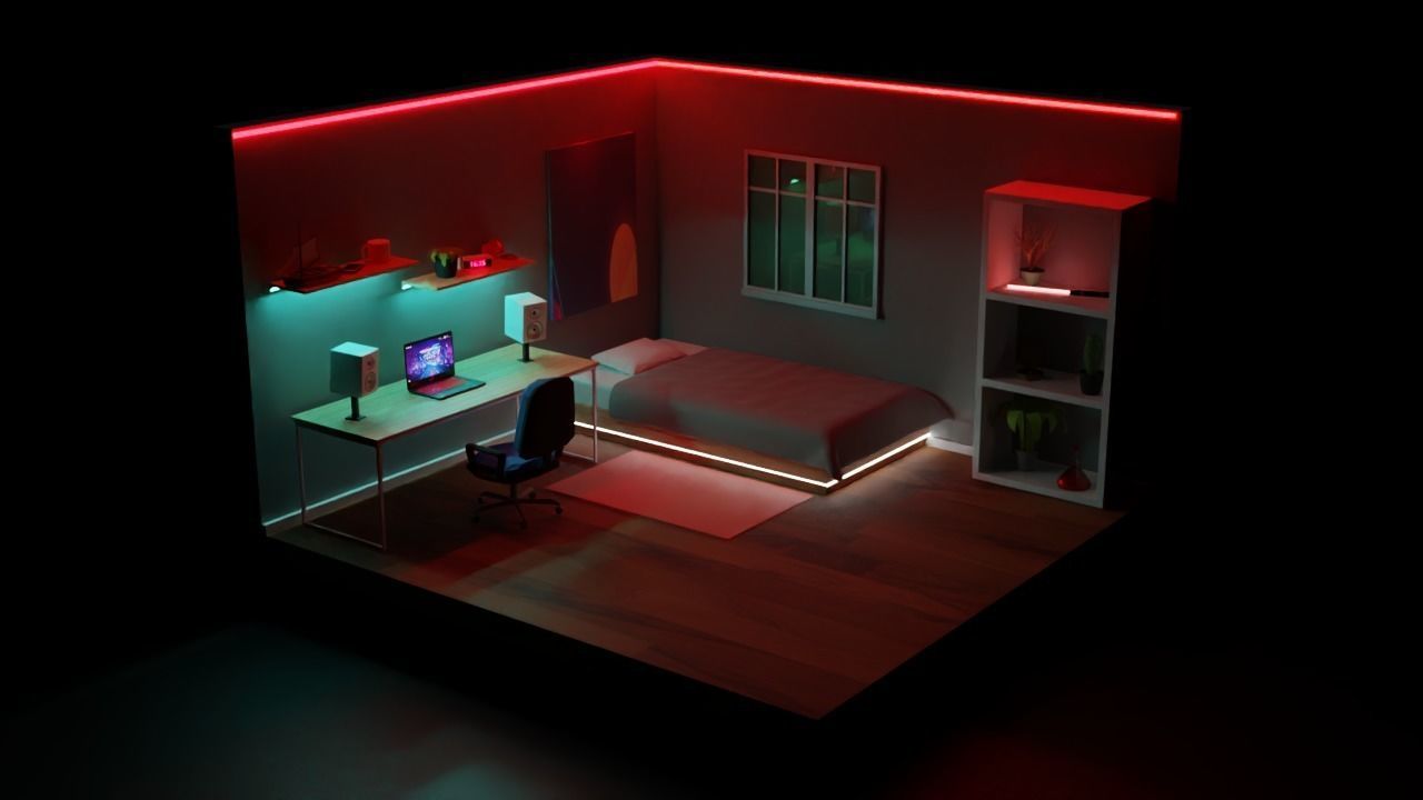 Cool Room NFT Low-poly 3D model_4