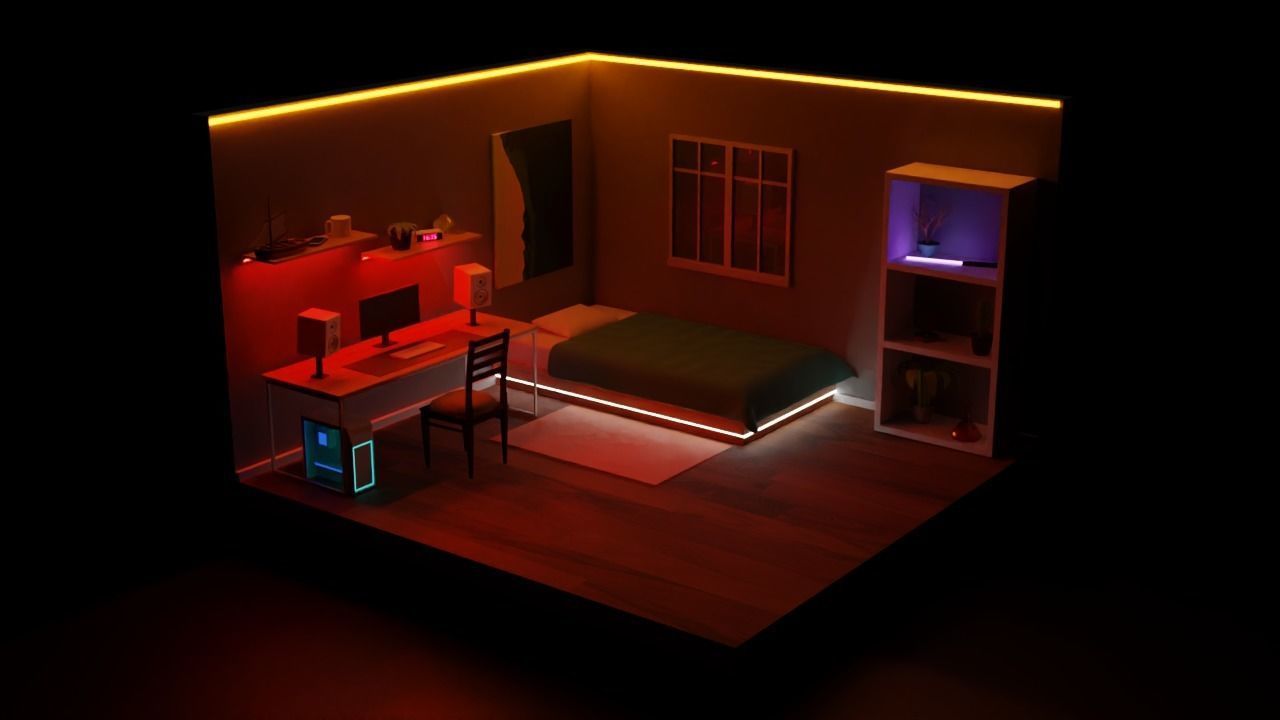 Cool Room NFT Low-poly 3D model_10