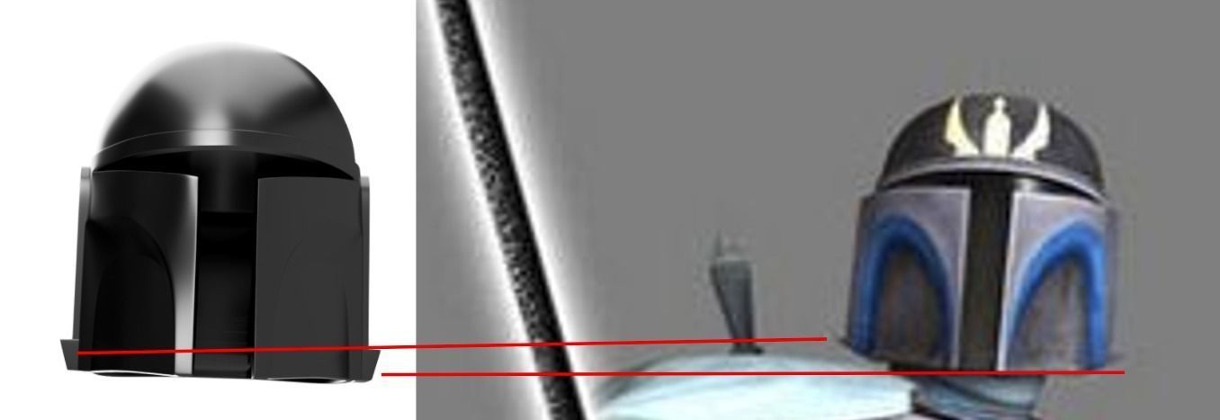 Star Wars TCW S2 - Pre Vizsla and Deathwatch Helmet 3D print model_6