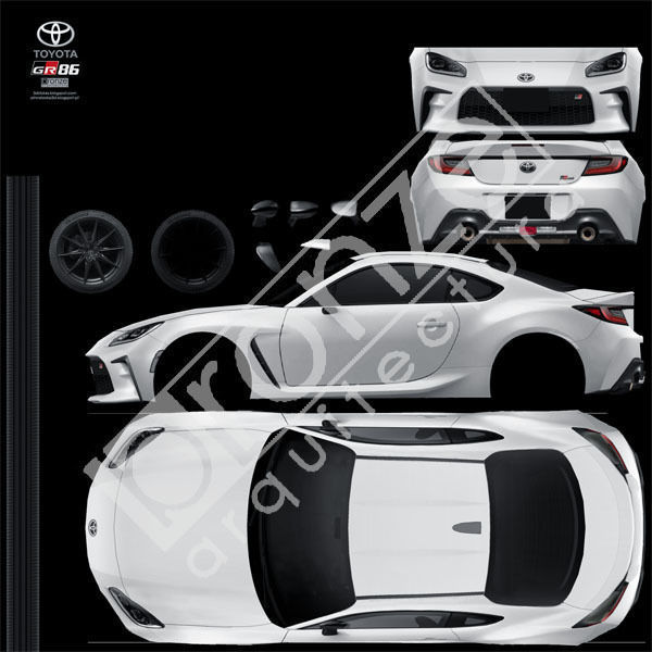 Toyota GR 86 2022 Low-poly 3D model_22