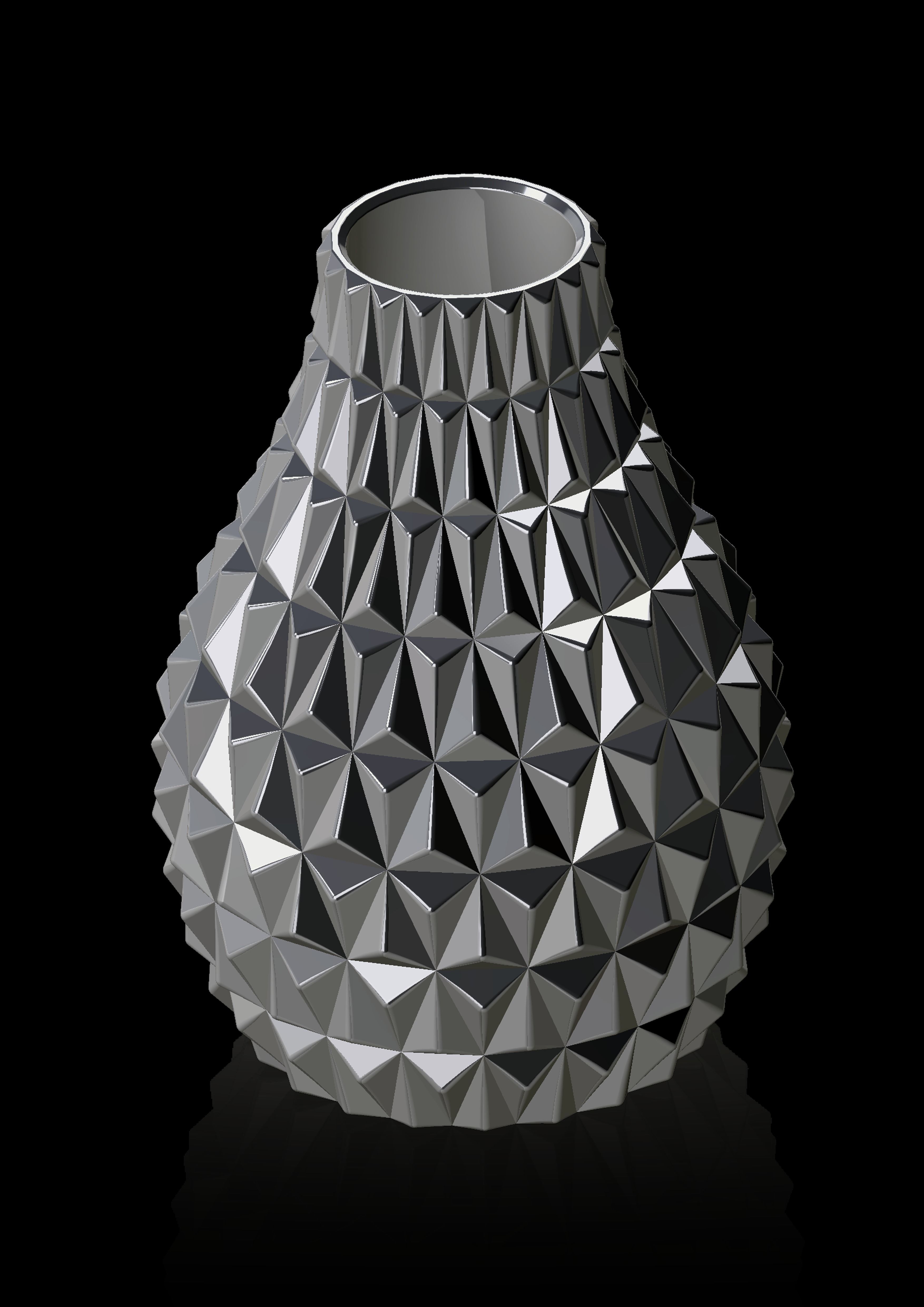 vaselepel triangular vase 3D print model_3