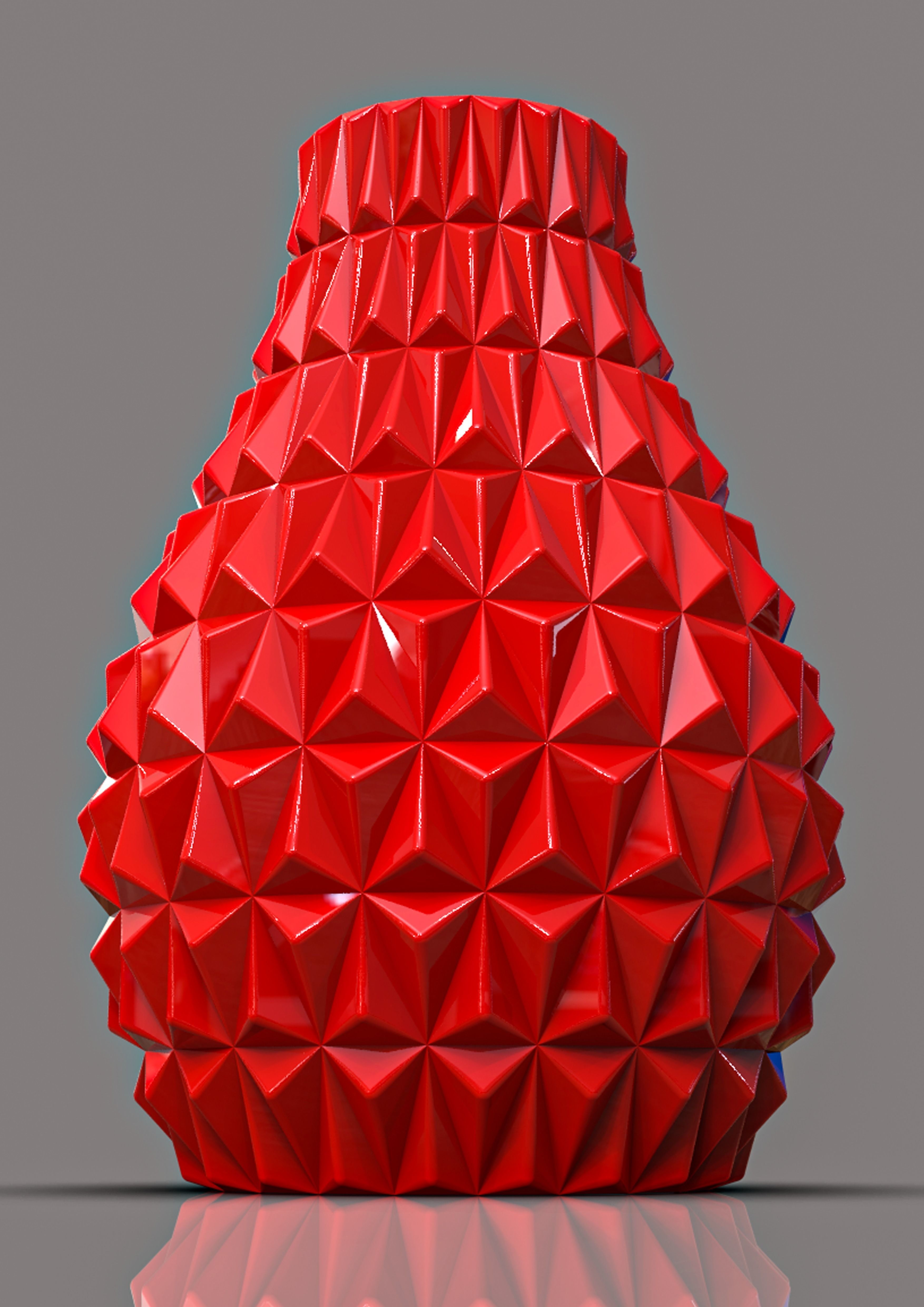 vaselepel triangular vase 3D print model_1