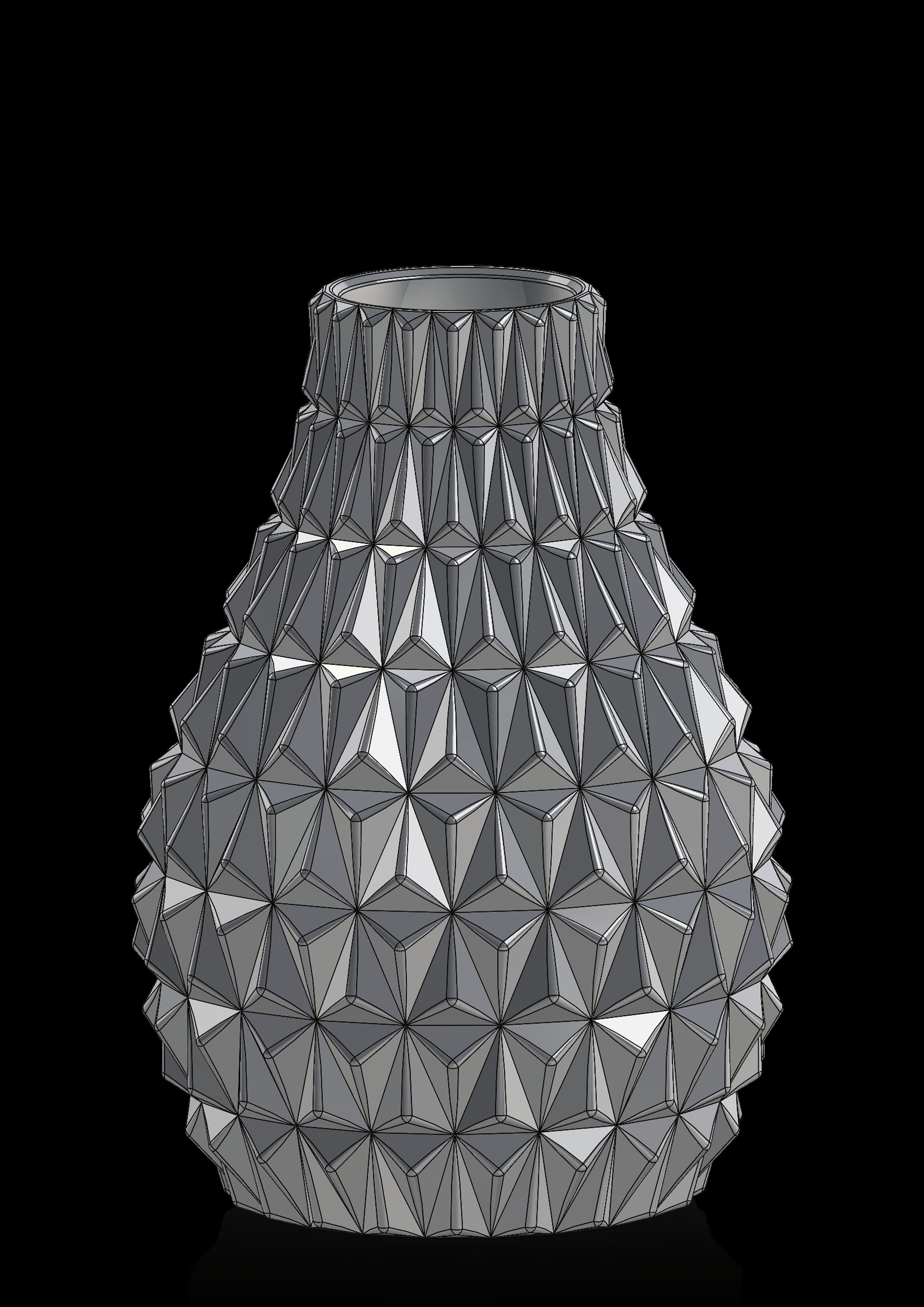 vaselepel triangular vase 3D print model_6