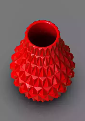 vaselepel triangular vase 3D print model