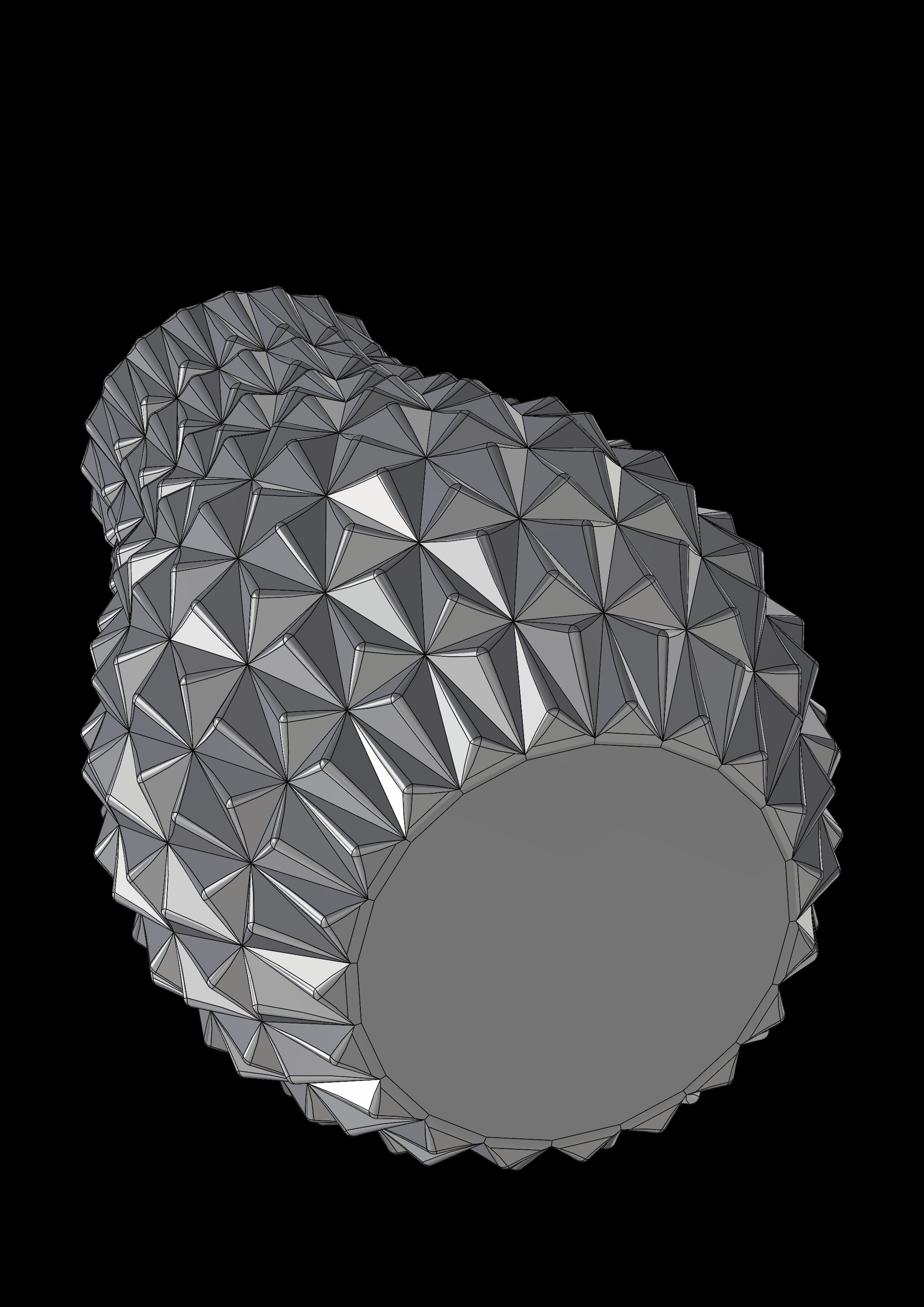 vaselepel triangular vase 3D print model_4