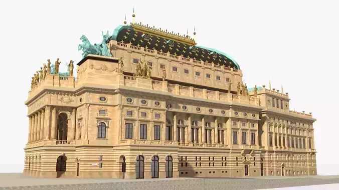 National theater - Prague Czech republic 3D model
