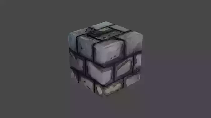 handpaintedBlock stone block