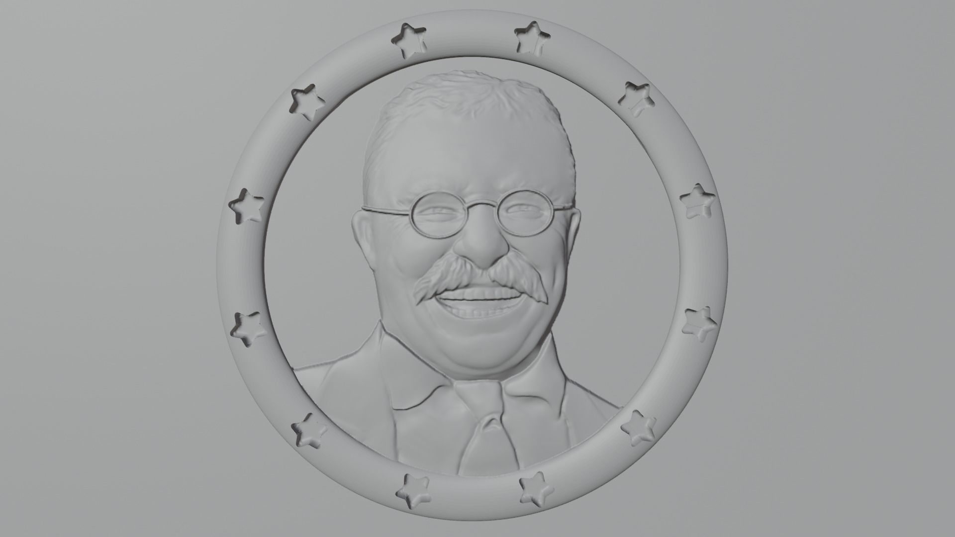 Teddy Roosevelt 3D print model_1