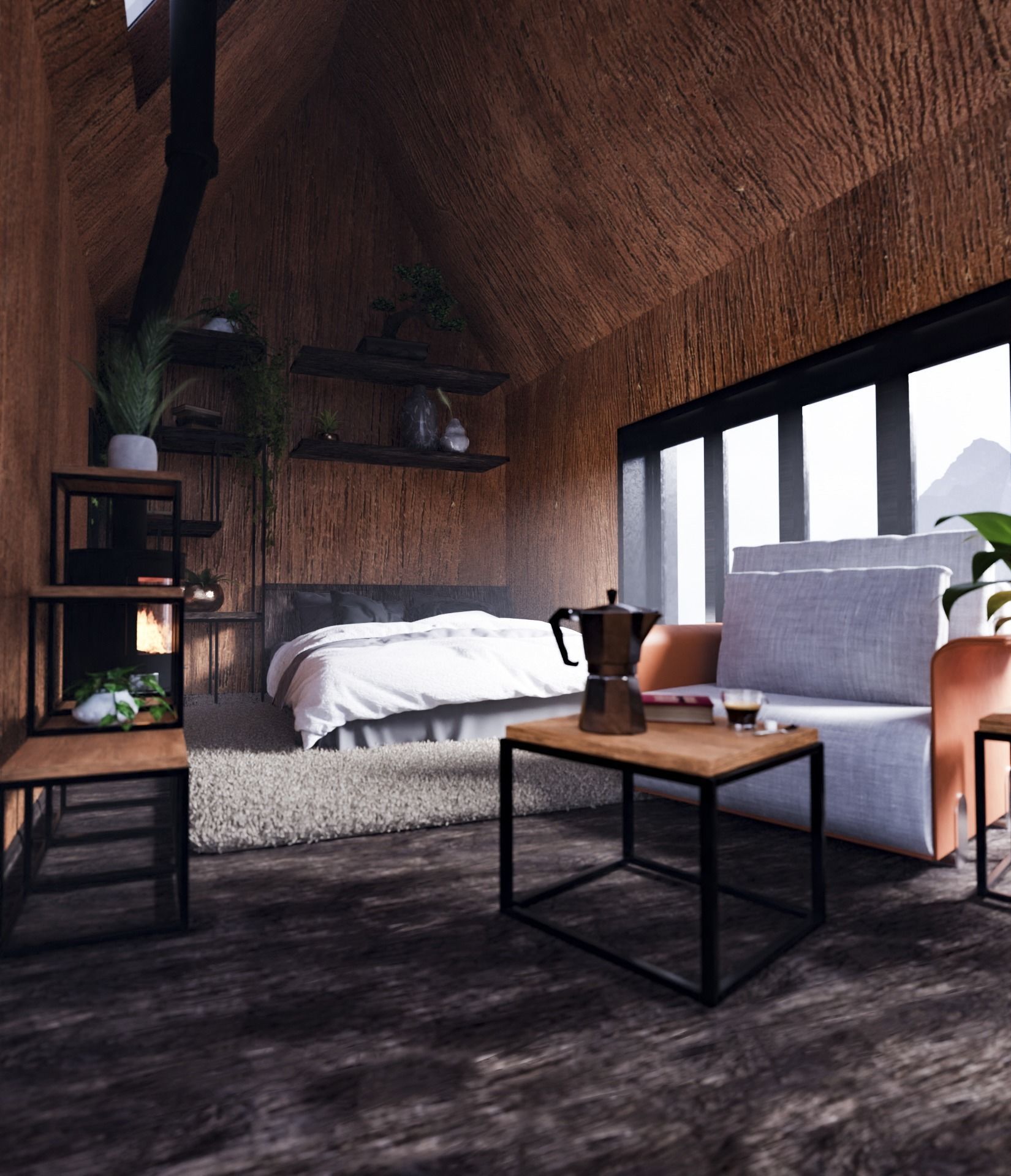 Modern Cabin V2 Low-poly 3D model_1