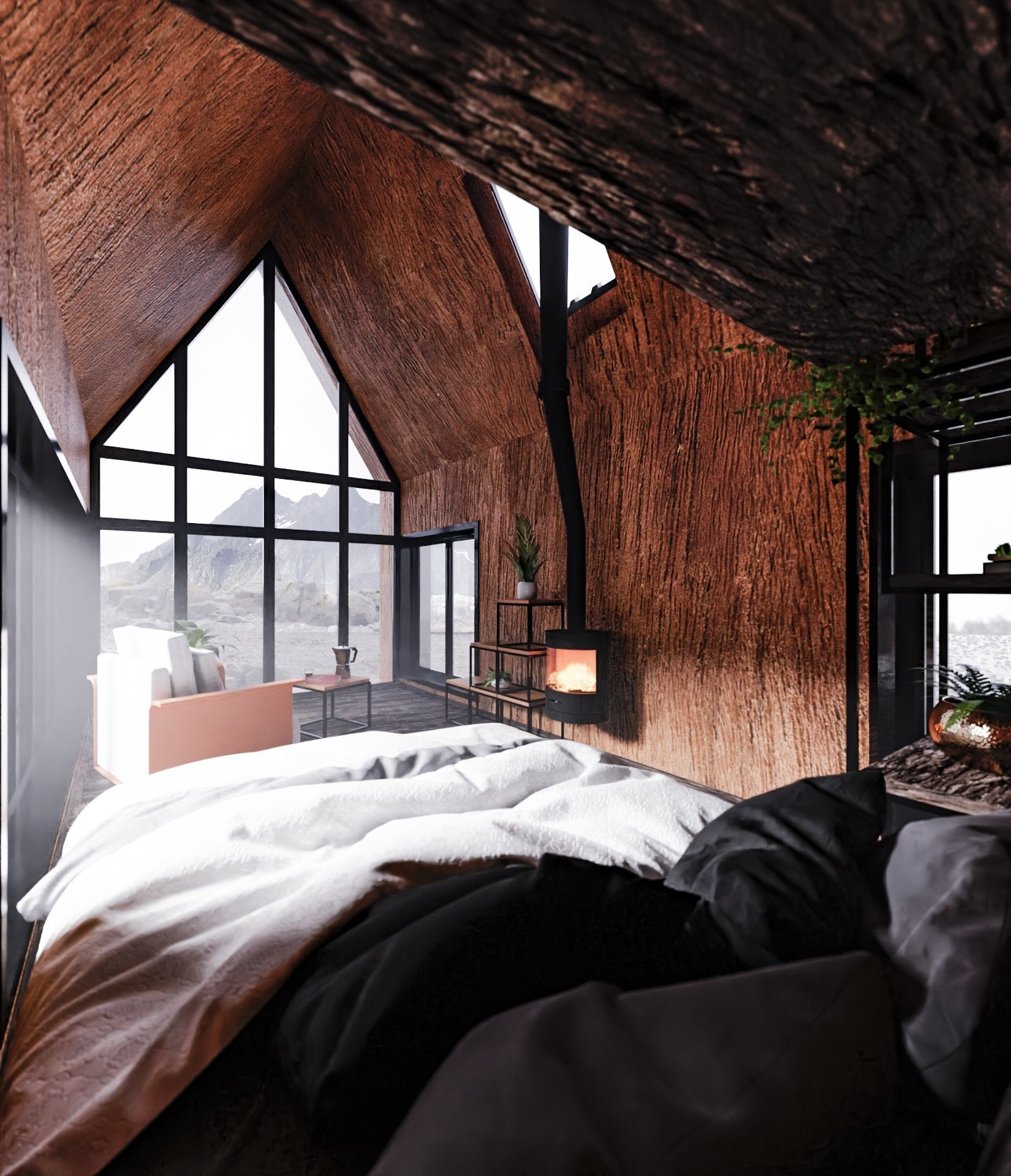 Modern Cabin V2 Low-poly 3D model_3