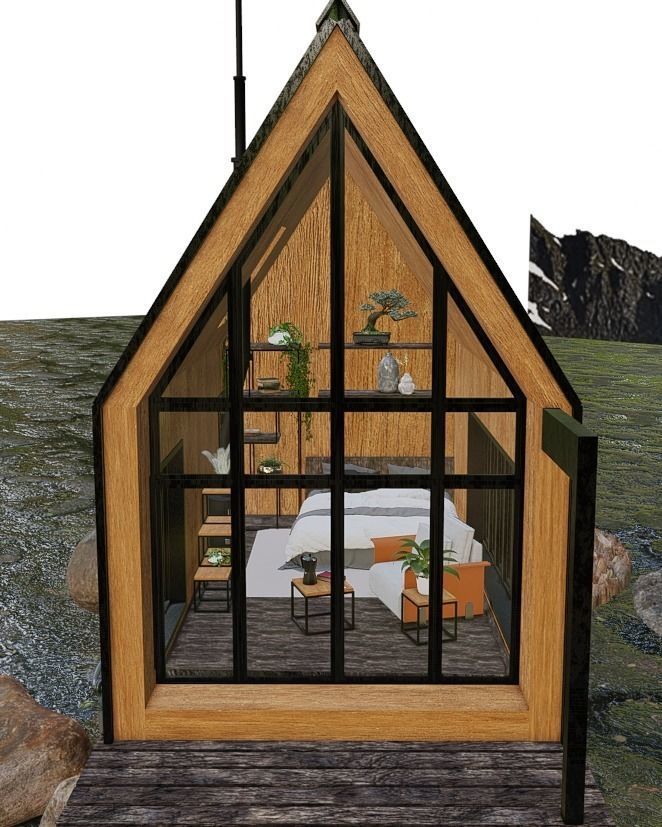 Modern Cabin V2 Low-poly 3D model_28