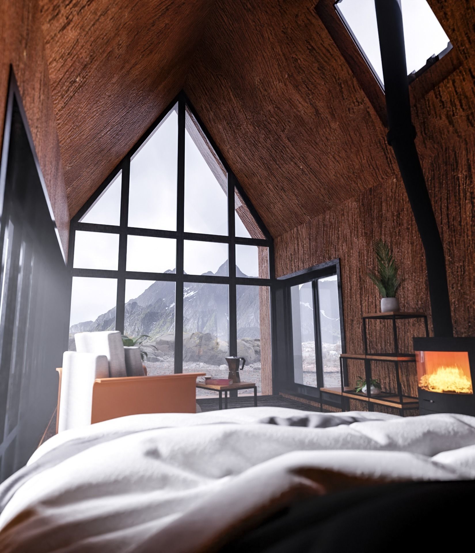 Modern Cabin V2 Low-poly 3D model_2