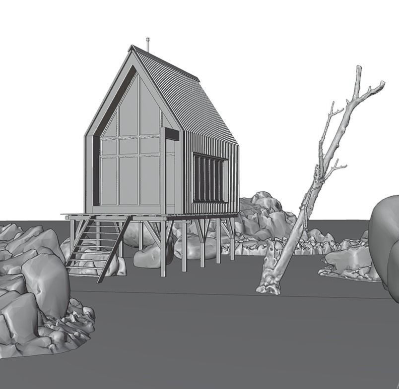 Modern Cabin V2 Low-poly 3D model_13