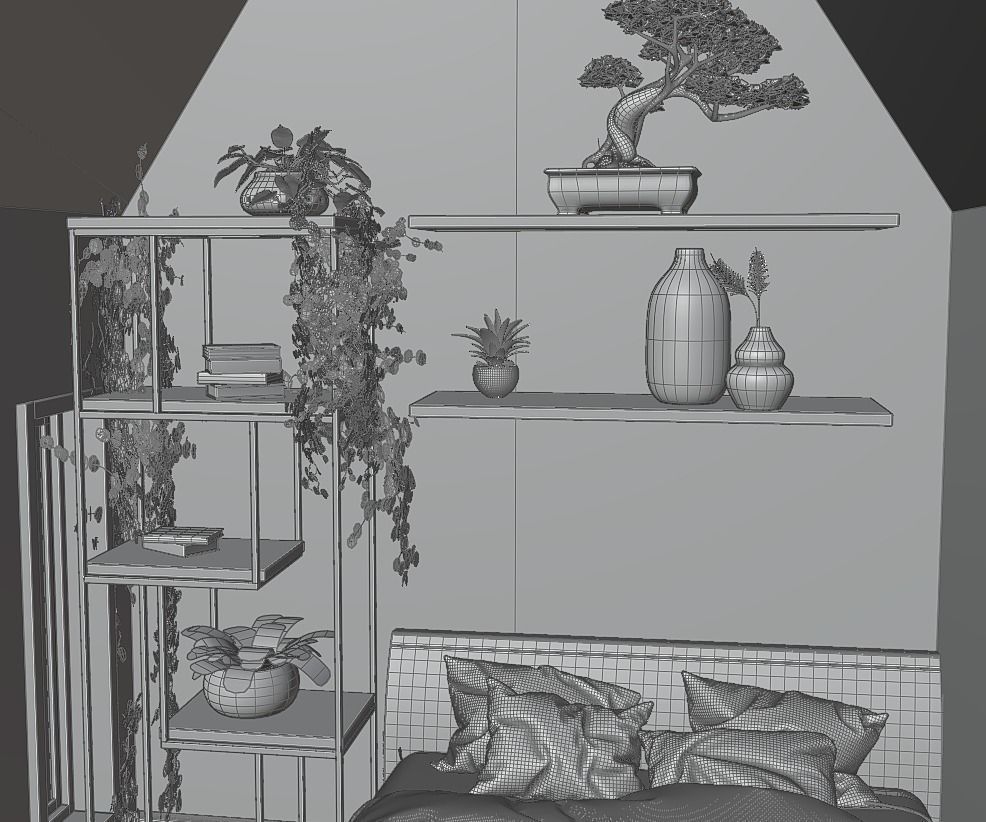 Modern Cabin V2 Low-poly 3D model_10