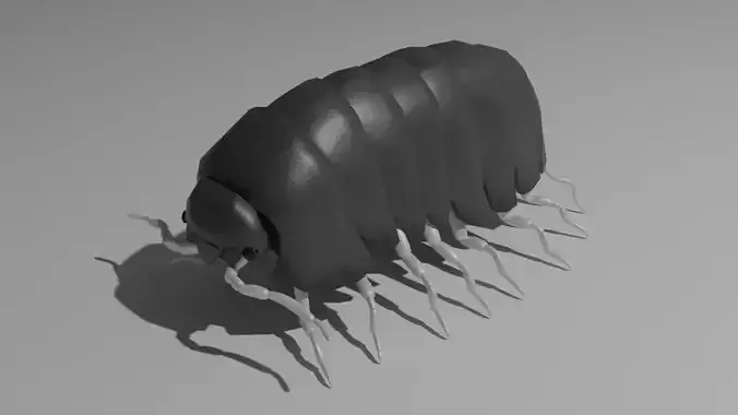 Pillbug or Rolleypolley Low-poly 3D model