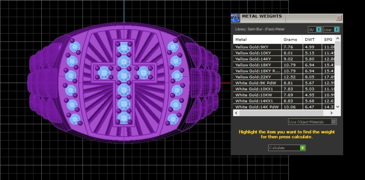 Diamond Cross Ring 3D print model_11