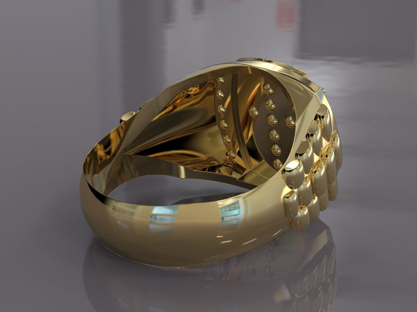 Diamond Cross Ring 3D print model_10