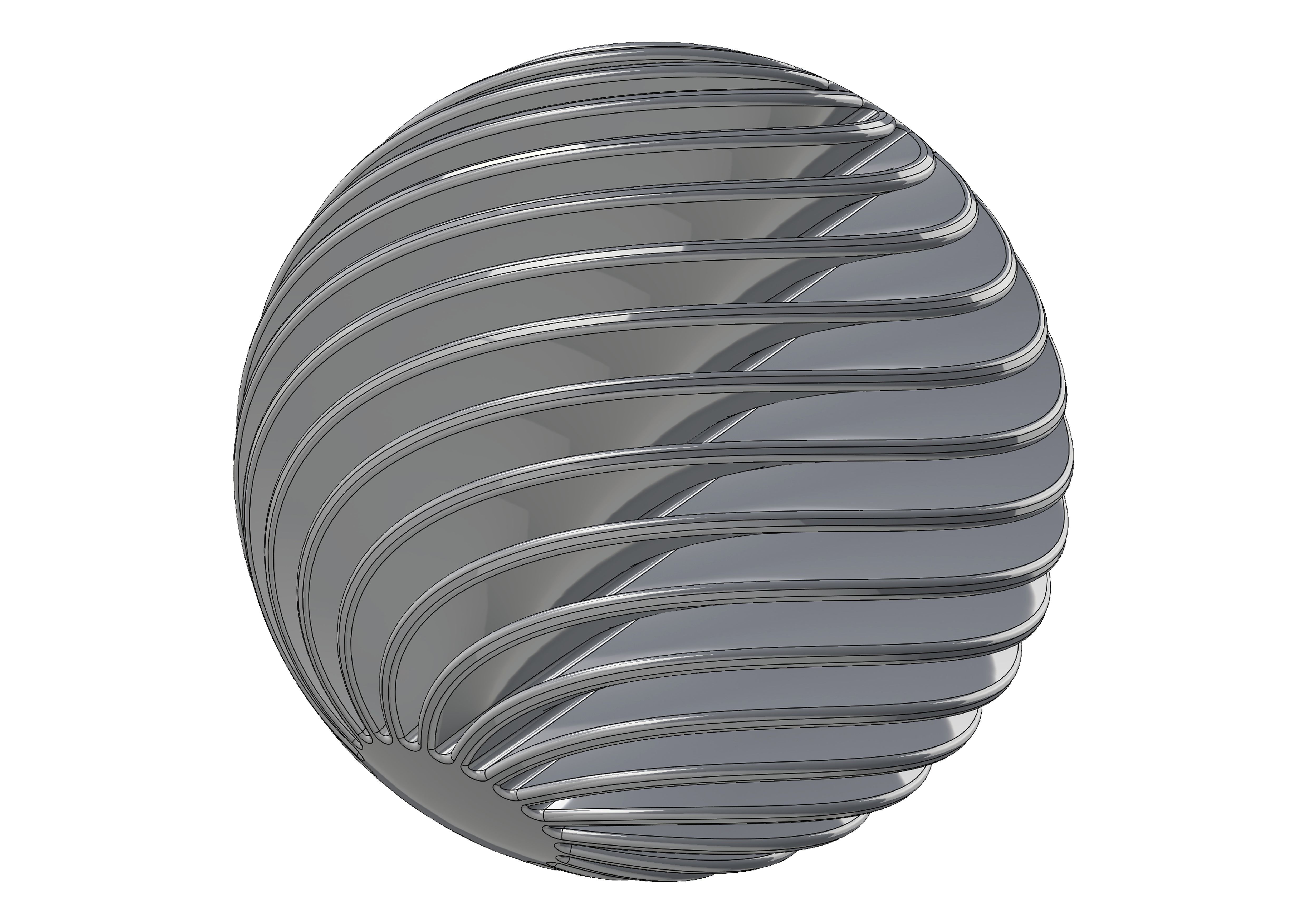 spherefan spiral ball 3D print model_4