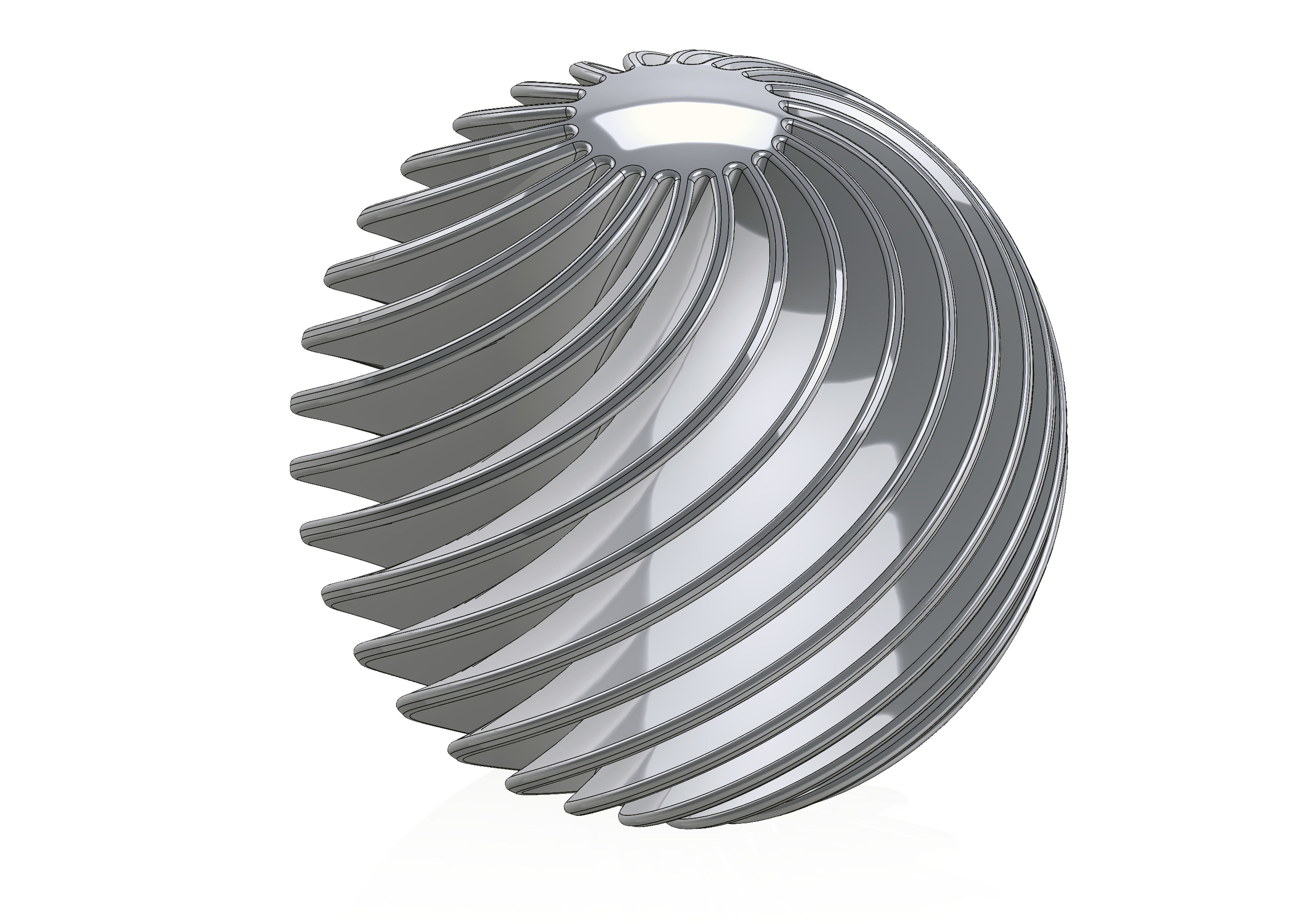 spherefan spiral ball 3D print model_5