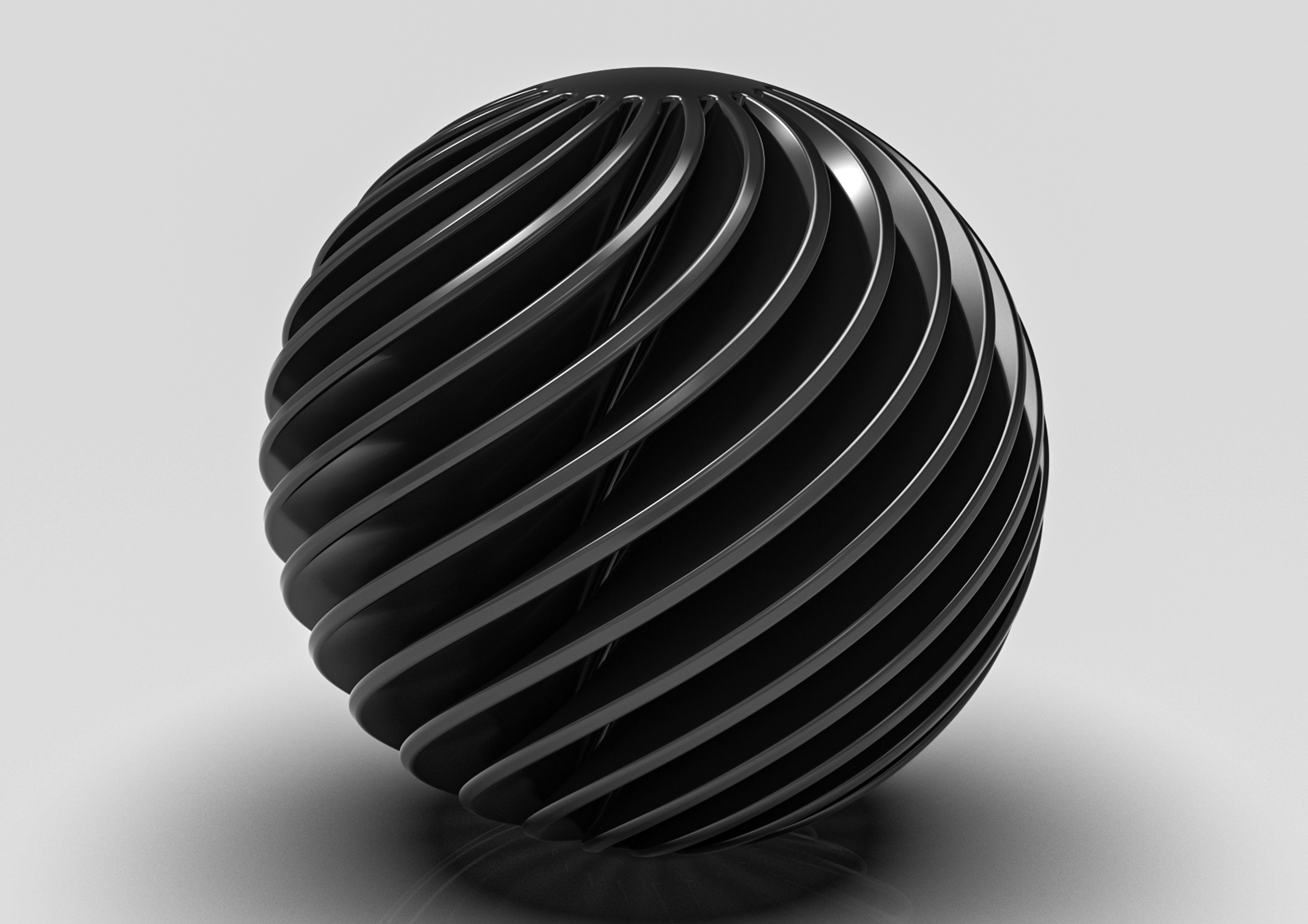 spherefan spiral ball 3D print model_2