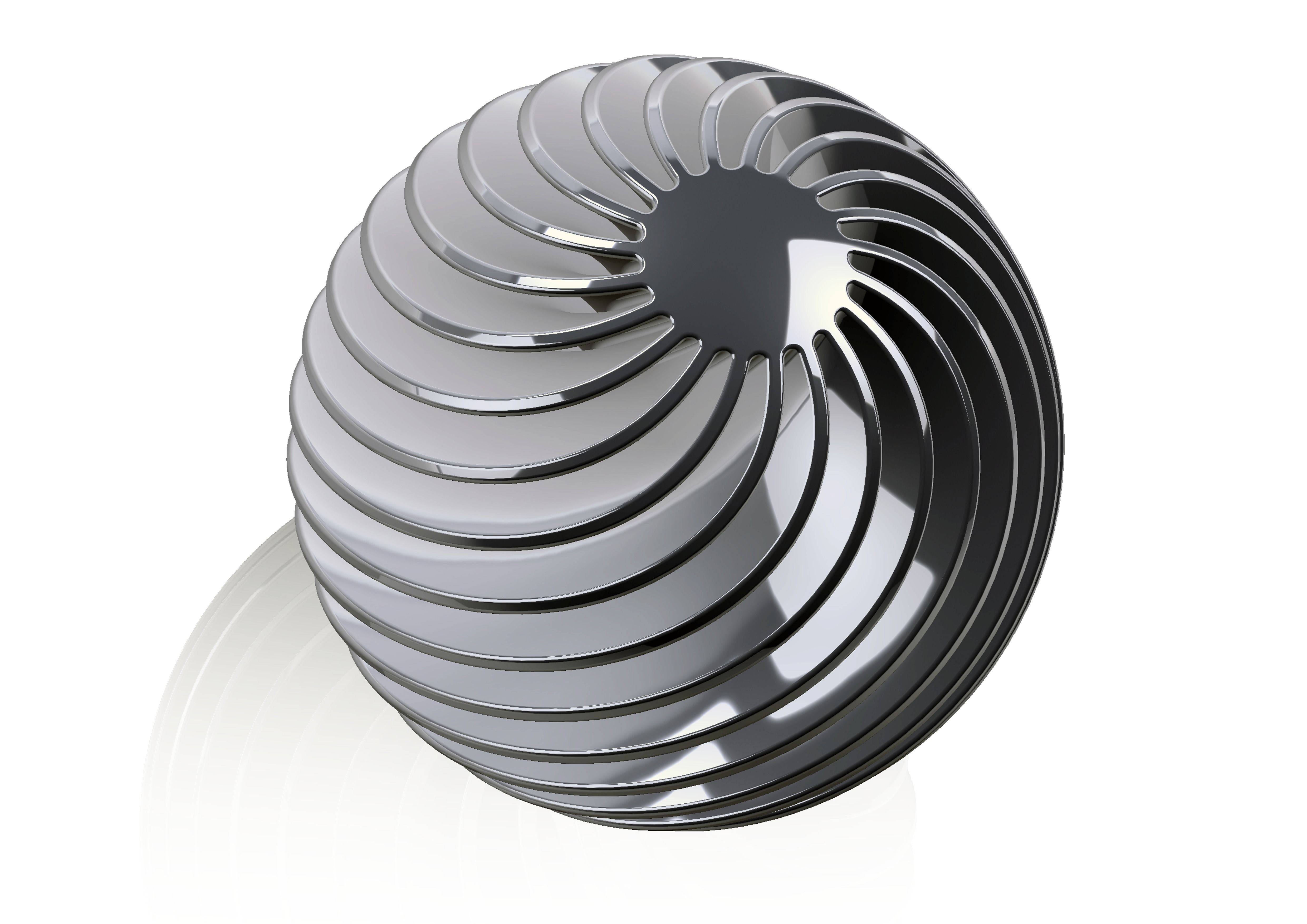 spherefan spiral ball 3D print model_3