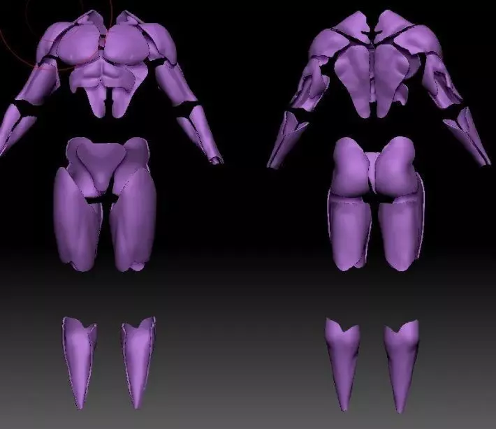 3D Print Model Under Muscle Hero Suit Style B 3D print model