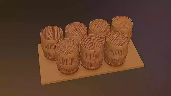 Scatter terrain barrels
