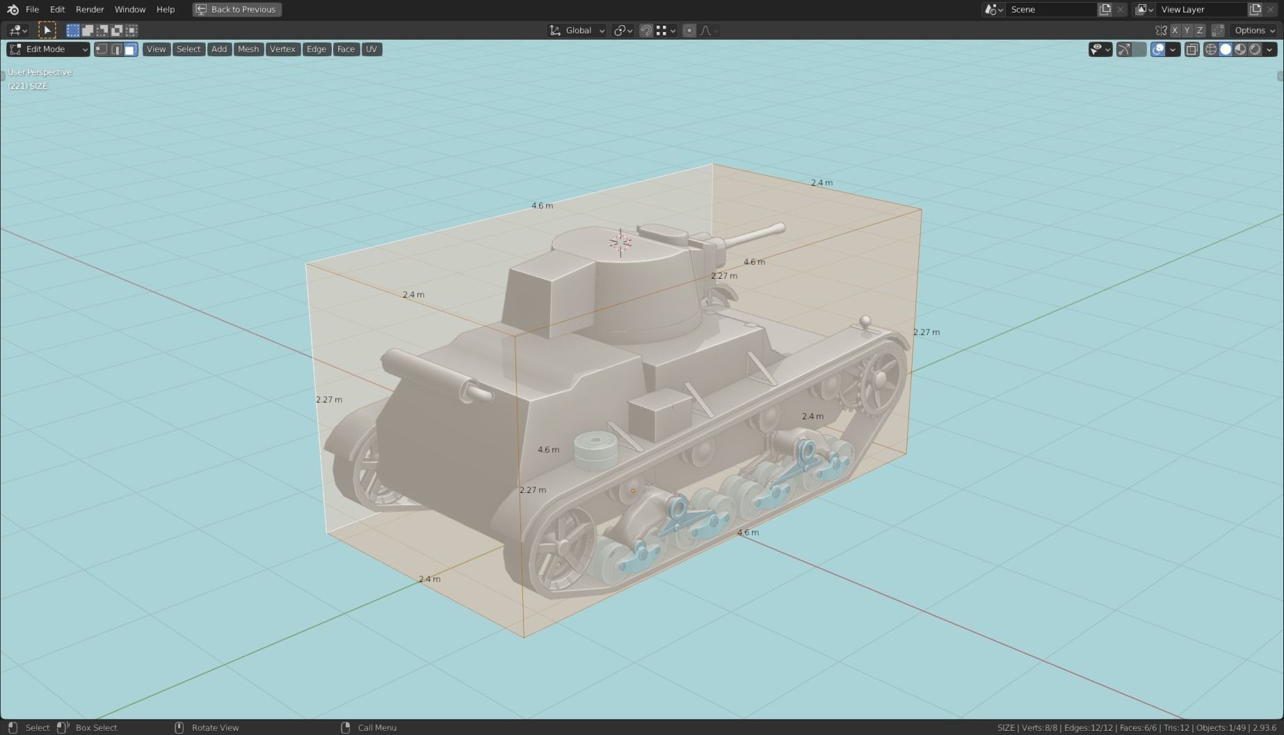 7TP Tank Base Mesh Low-poly 3D model_22